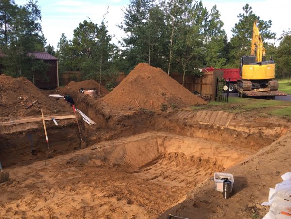Pool Site Excavation in Crossville